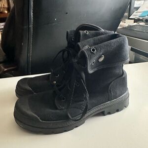 Hokus Pokus Black Combat Lug Sole Boots